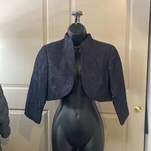 Badgley Mischka Navy Cropped Jacket